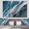 Designart - Splash Blue Indigo - Modern Canvas Artwork